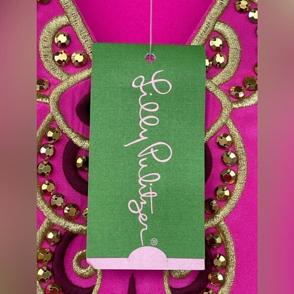 COPY - Lilly Pulitzer. Avila Stretch Silk Dress medium - Picture 11 of 15